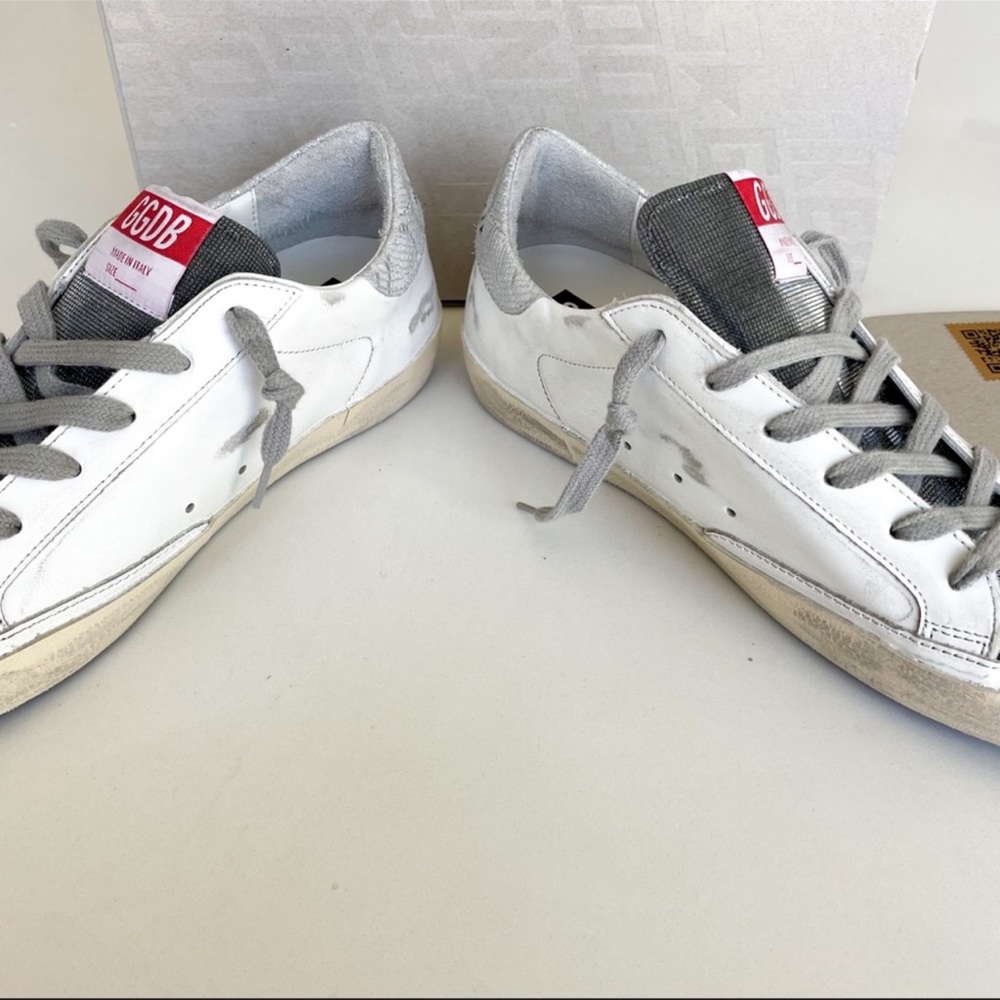 Golden Goose Superstar Mixed Media Checkered Low-Top Sneakers - Picture 10 of 12